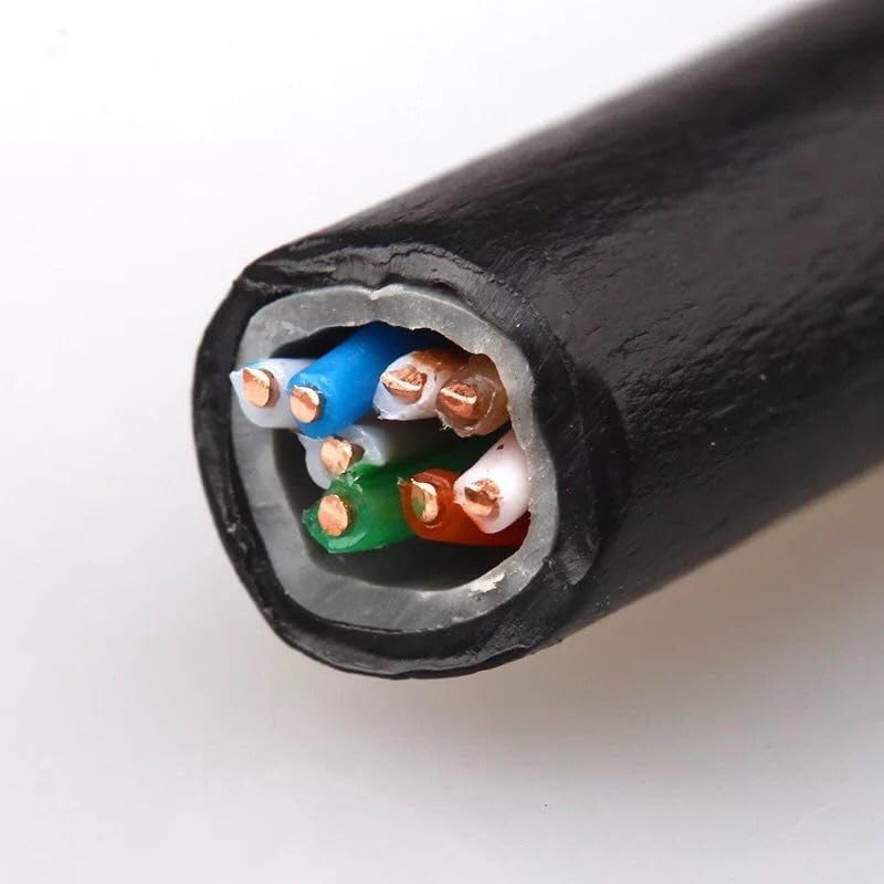 UbiGear 200' FT Oxygen-Free Copper Heavy Duty CAT6 Waterproof Outdoor Direct Burial UV Resistant Ethernet LAN Network Patch Cable RJ45 Cord (200FT Outdoor) - Image 2